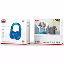 Наушники XO BE26 Childrens Stereo Wireless Headphones Blue - миниатюра 3