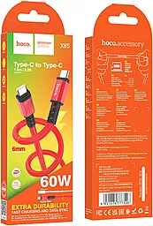 Кабель USB PD Hoco X85 Strength 60W USB Type-C - Type-C Cable Red - миниатюра 4