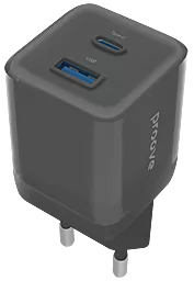 Сетевое зарядное устройство Proove Pure 30w GaN PD/QC4.0 USB-C/USB-A ports charger black (WCPU30111201) - фото Сетевое зарядное устройство Proove Pure 30w GaN PD/QC4.0 USB-C/USB-A ports charger black (WCPU30111201)