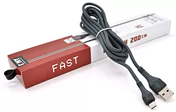 Кабель EMY MY-742 USB-A - micro USB 12w 2.4a 1м cable Black - фото Кабель EMY MY-742 USB-A - micro USB 12w 2.4a 1м cable Black