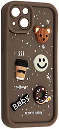 Чехол Pretty Things Case для Apple iPhone 15 Brown / Always Happy Donut - фото Чехол Pretty Things Case для Apple iPhone 15 Brown / Always Happy Donut
