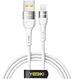 Кабель Yoki YK-EX11 EXTRA USB-A - Lightning 12w 2.4a 1.2м cable White - фото Кабель Yoki YK-EX11 EXTRA USB-A - Lightning 12w 2.4a 1.2м cable White