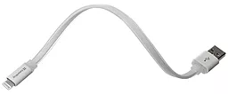 Кабель USB ColorWay Lightning Cable 0.25м White (CW-CBUM-LM25W)