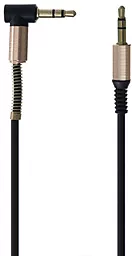 Аудіо кабель EasyLife SP-206 L-shaped AUX mini Jack 3.5mm M/M Cable 1 м black