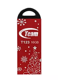 Флешка Team 16 Гбайт, T123 Red (TT12316GR01), метал, червоний, USB 2.0