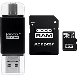 Карта пам'яті GooDRam microSDHC 32GB Class 10 UHS-I U1 + SD-адаптер (M1A5-0320R11) - фото Карта пам'яті GooDRam microSDHC 32GB Class 10 UHS-I U1 + SD-адаптер (M1A5-0320R11)