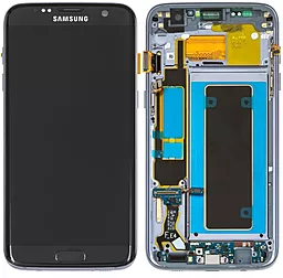Дисплей Samsung Galaxy S7 Edge G935 с тачскрином и рамкой, сервисный оригинал, Black