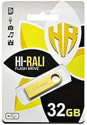 Флешка Hi-Rali 32GB Shuttle Series USB 2.0 (HI-32GBSHGD) Gold - фото Флешка Hi-Rali 32GB Shuttle Series USB 2.0 (HI-32GBSHGD) Gold