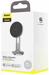 Держатель магнитный Baseus Hollow Magnetic Clamping Function Silver (SULK-0S) - миниатюра 6