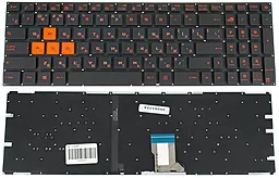 Клавіатура для ноутбуку Asus GL702VM з підсвіткою клавіш без рамки Black