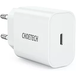 Сетевое зарядное устройство Choetech PD 20W USB Type-C Port White (Q5004)