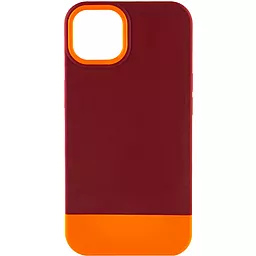 Чохол Epik TPU+PC Bichromatic для Apple iPhone 13 (6.1") Brown burgundy / Orange