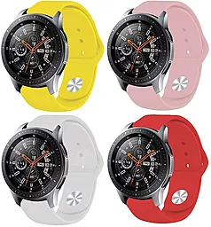 Набор сменных ремешков для умных часов 4 Colors Set Huawei Watch GT/GT 2 46mm/GT 2 Pro/GT Active/Honor Watch Magic/Magic 2/GS Pro/Dream (706518) Multicolor Light