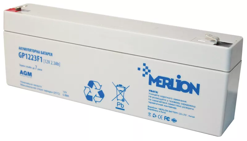 Акумуляторна батарея Merlion 12V-2.3Ah (GP1223F1) - фото 1
