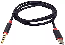 Аудио кабель Siyoteam Aux mini Jack 3.5 mm - USB Type-C M/M Cable 1 м black - миниатюра 3