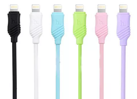 Кабель Hoco X6 KHAKI USB-A - Lightning 12w 2.4a 1м cable White - фото 4