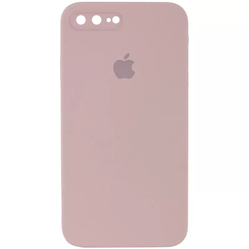 Чехол Silicone Case Full Camera Square для Apple iPhone 7 Plus, iPhone 8 Plus Pink Sand - фото 1