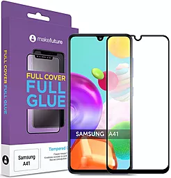 Защитное стекло MAKE Full Cover Full Glue Samsung A415 Galaxy A41 Black (MGFSA41)