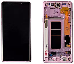 Дисплей Samsung Galaxy Note 9 N960 з тачскріном і рамкою, сервісний оригінал, Purple