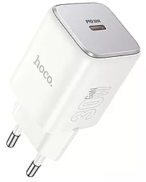 Сетевое зарядное устройство Hoco N43 30w GaN PD USB-C ports fast charger white - фото Сетевое зарядное устройство Hoco N43 30w GaN PD USB-C ports fast charger white