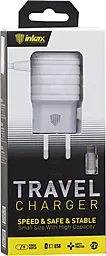 Мережевий зарядний пристрій Inkax CD-09 Travel Charger Lightning Cable White - мініатюра 3