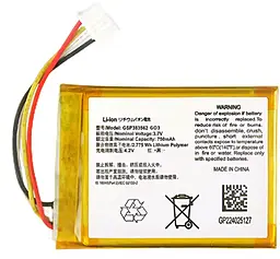 Акумулятор для портативної колонки JBL GO3 / GSP383562 (750 mAh 3.7 V)