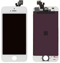 Дисплей Apple iPhone 5 з тачскріном і рамкою, оригінал, White - фото Дисплей Apple iPhone 5 з тачскріном і рамкою, оригінал, White