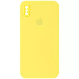 Чохол Silicone Case Full Camera Square для Apple iPhone XS Max  Yellow
