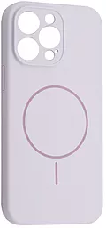 Чехол Silicone Case Full Camera Fine Ring MagSafe для Apple iPhone 15 Pro Purpule Lilac - фото Чехол Silicone Case Full Camera Fine Ring MagSafe для Apple iPhone 15 Pro Purpule Lilac