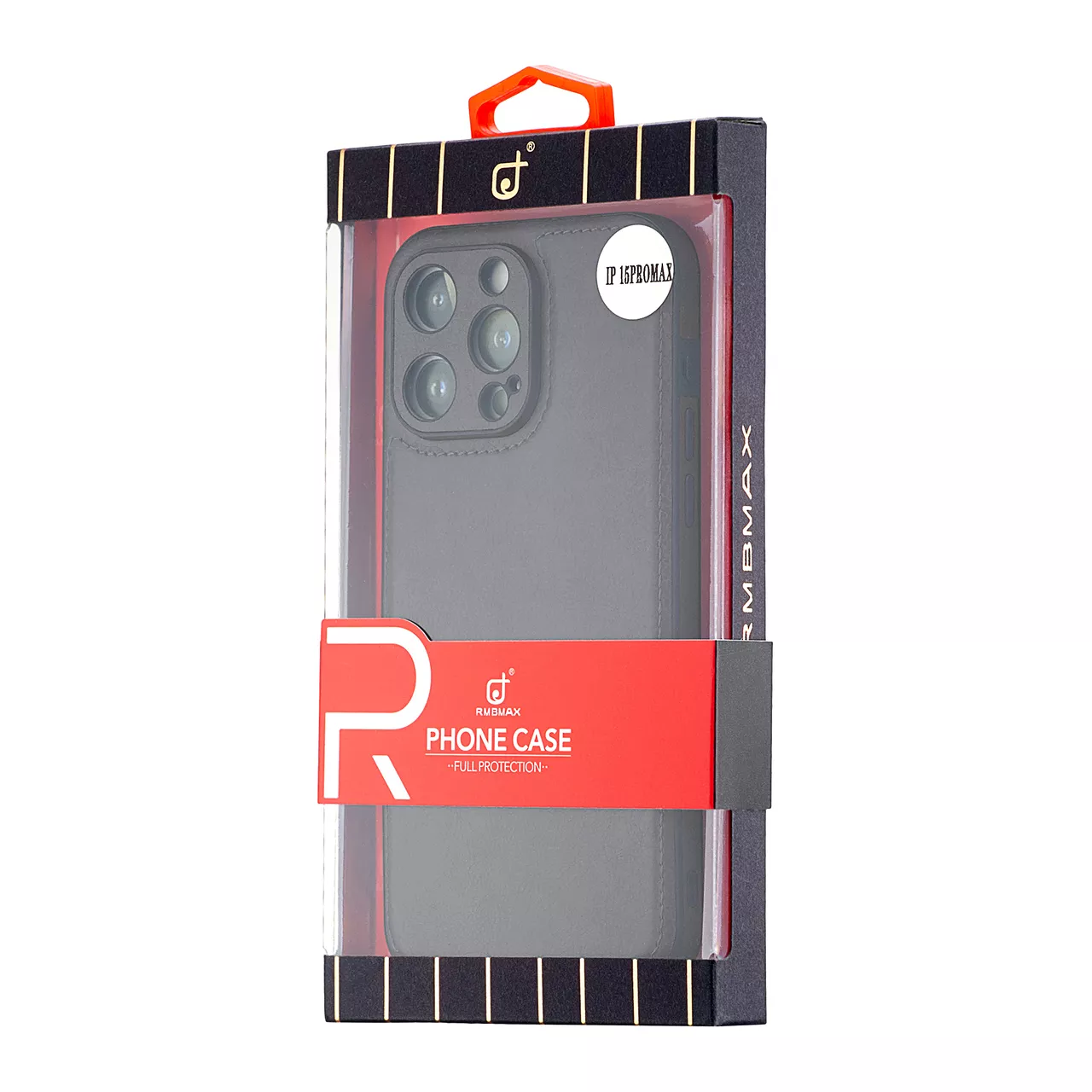 Чохол Jinduka Leather Protected Camera для Apple iPhone 15 Pro Max Black - фото 3