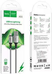 Кабель Hoco X66 Howdy USB-A - Lightning 12w 2.4a 1м cable Grey - миниатюра 5 Кабель Hoco X66 Howdy USB-A - Lightning 12w 2.4a 1м cable Grey - миниатюра 5