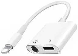 Адаптер-переходник EasyLife GL029 M-F USB Lightning -> Lightning + AUX 3.5 mm white - фото Адаптер-переходник EasyLife GL029 M-F USB Lightning -> Lightning + AUX 3.5 mm white