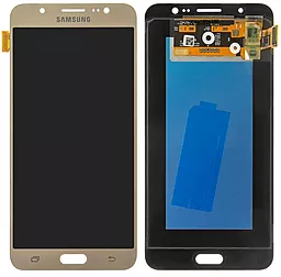 Дисплей Samsung Galaxy J7 J710 2016 з тачскріном, оригінал, Gold