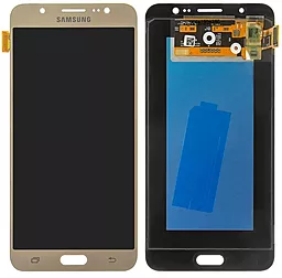 Дисплей Samsung Galaxy J7 J710 2016 с тачскрином, оригинал, Gold - фото Дисплей Samsung Galaxy J7 J710 2016 с тачскрином, оригинал, Gold