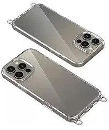 Чехол Epik Clear Case with Strap для Apple iPhone 13 Pro Max Light Purple - миниатюра 6 Чехол Epik Clear Case with Strap для Apple iPhone 13 Pro Max Light Purple - миниатюра 6