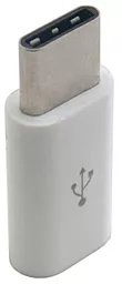 Адаптер-переходник ExtraDigital MicroUSB - USB Type-C White (KBU1672) - миниатюра 2