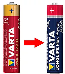 Батарейка Varta AAA (LR03) Max Power 1шт - мініатюра 2