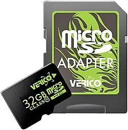 Карта памяти Verico microSDHC 32GB Class 4 + SD-адаптер (VFE1-32G-V1E)