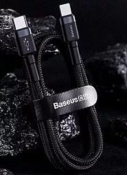 Кабель USB PD Baseus Cafule 18W USB Type-C - Lightning Cable Gray/Black (CATLKLF-G1) - миниатюра 5