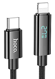 Кабель Hoco U125 USB Type-C - Lightning 27w 3a 1.2м PD сable Black - фото Кабель Hoco U125 USB Type-C - Lightning 27w 3a 1.2м PD сable Black