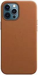 Чохол Apple Leather Case with MagSafe for iPhone 12 Pro Max Saddle Brown