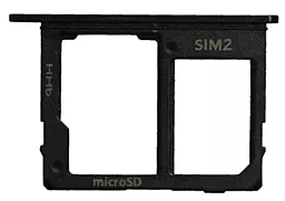 Слот (лоток) SIM-карти Samsung Galaxy J6 J600 / Galaxy J8 J810 та картки пам'яті Single SIM (SIM2) Black