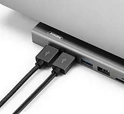 Мультипортовый USB Type-C хаб Remax RU-U70 Hanmo Series 11in1 Docking Station Grey - миниатюра 5