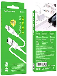 Кабель USB Borofone BX43 Lightning Cable 2.4A White - миниатюра 4