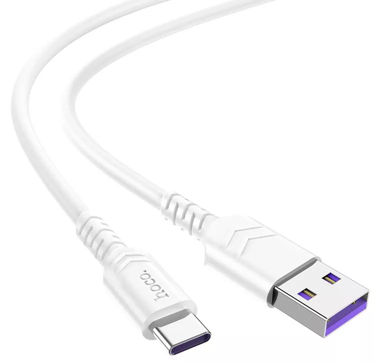 Кабель Hoco X62 Fortune USB-A - Type-C 25w 5a 1м cable White - фото 2