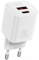 Мережевий зарядний пристрій XO L147 20w PD/QC USB-C/USB-A fast charger white - фото Мережевий зарядний пристрій XO L147 20w PD/QC USB-C/USB-A fast charger white