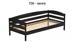Кровать деревянная Нота Плюс, Щит 90х190, Стандарт (ламели через 4см), 106 (венге) - миниатюра 2