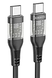 Кабель Borofone BU37 USB Type-C - Type-C 60w 3a 1.2м PD cable Black
