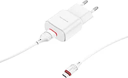 Сетевое зарядное устройство Borofone BA48A Orion 2.1a home charger + micro USB cable white - миниатюра 2 Сетевое зарядное устройство Borofone BA48A Orion 2.1a home charger + micro USB cable white - миниатюра 2