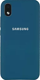 Чехол Epik Silicone Cover Full Protective (AA) Samsung A013 Galaxy A01 Core, M013 Galaxy M01 Core Cosmos Blue
